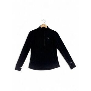 Paradox Women's Long Sleeve Half-Zip‎ Athletic Top M Black
